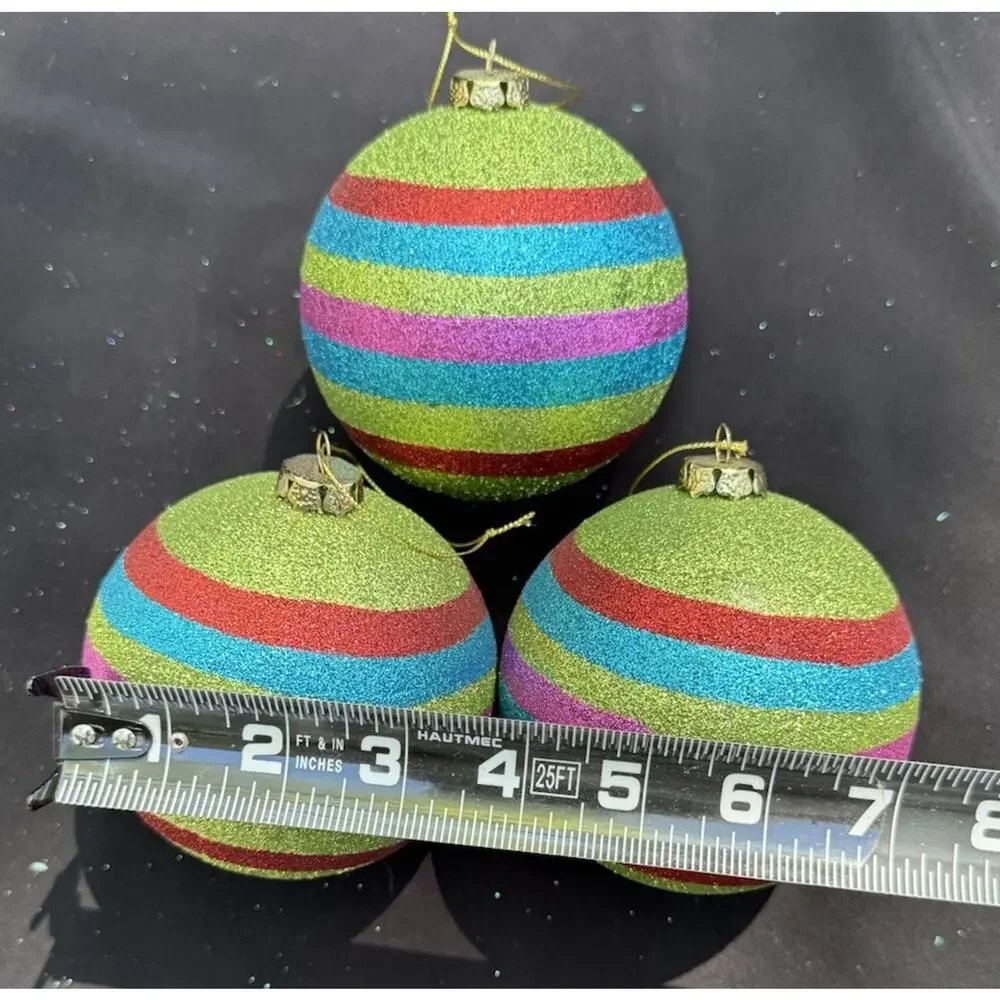 3 Midwest Of Cannon Falls Whimsical Christmas ornament Balls -K2